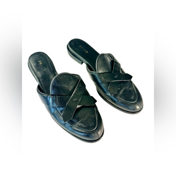 Frame Denim Le Willoughby Black Leather Slide/ Mules US 7.5 - Picture 7 of 15